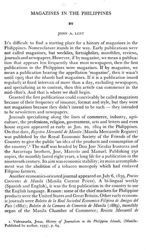 literary journalism examples in the philippines